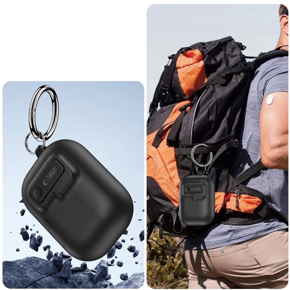 Tech-Protect Slim Hook Case til AirPods Pro 3 - sort