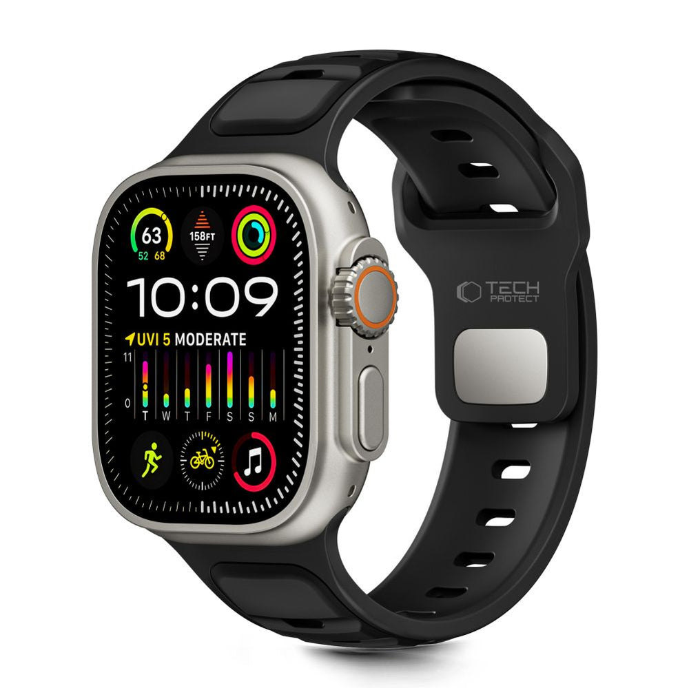 Tech-Protect IconBand Line Strap til Apple Watch 44 / 45 / 46 / 49 mm - sort