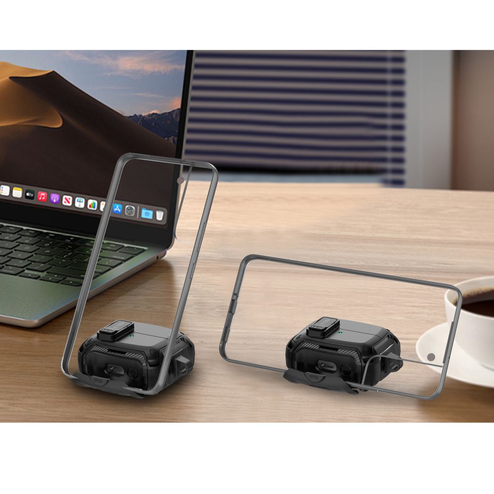 Tech-Protect Silicone Hook Case til Samsung Galaxy Buds 3 / 3 FE / 3 Pro - sort