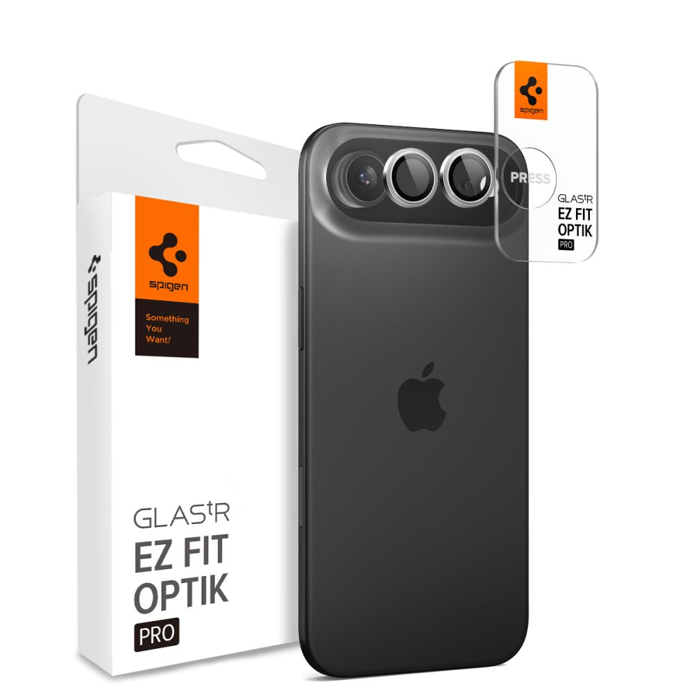 Spigen Optik Pro GLAS.TR EZ FIT Kamera Cover 2-pakke til iPhone Air - Silver
