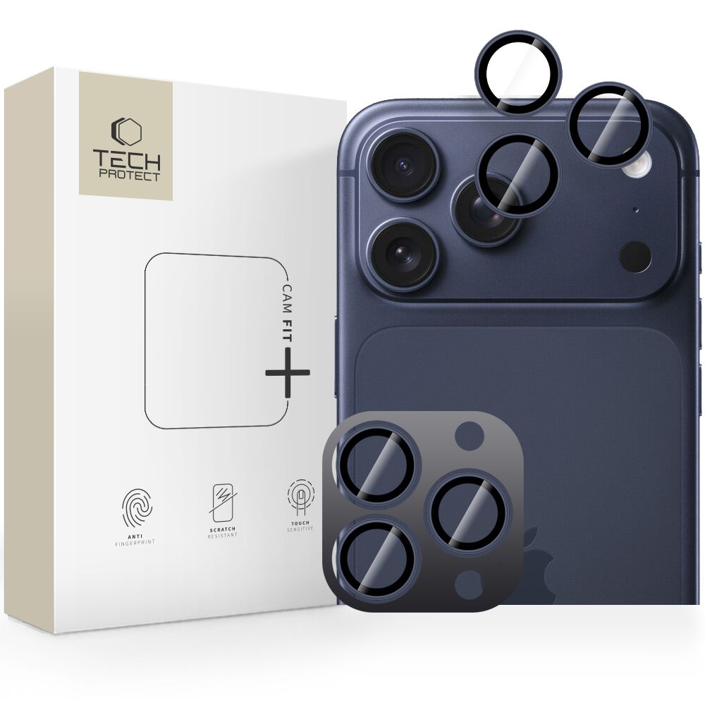 Tech-Protect Camring Fit+ Camera Cover til iPhone 14 Pro / Max / 15 Pro / Max / 16 Pro / Max / 17 Pro / Max - Blå