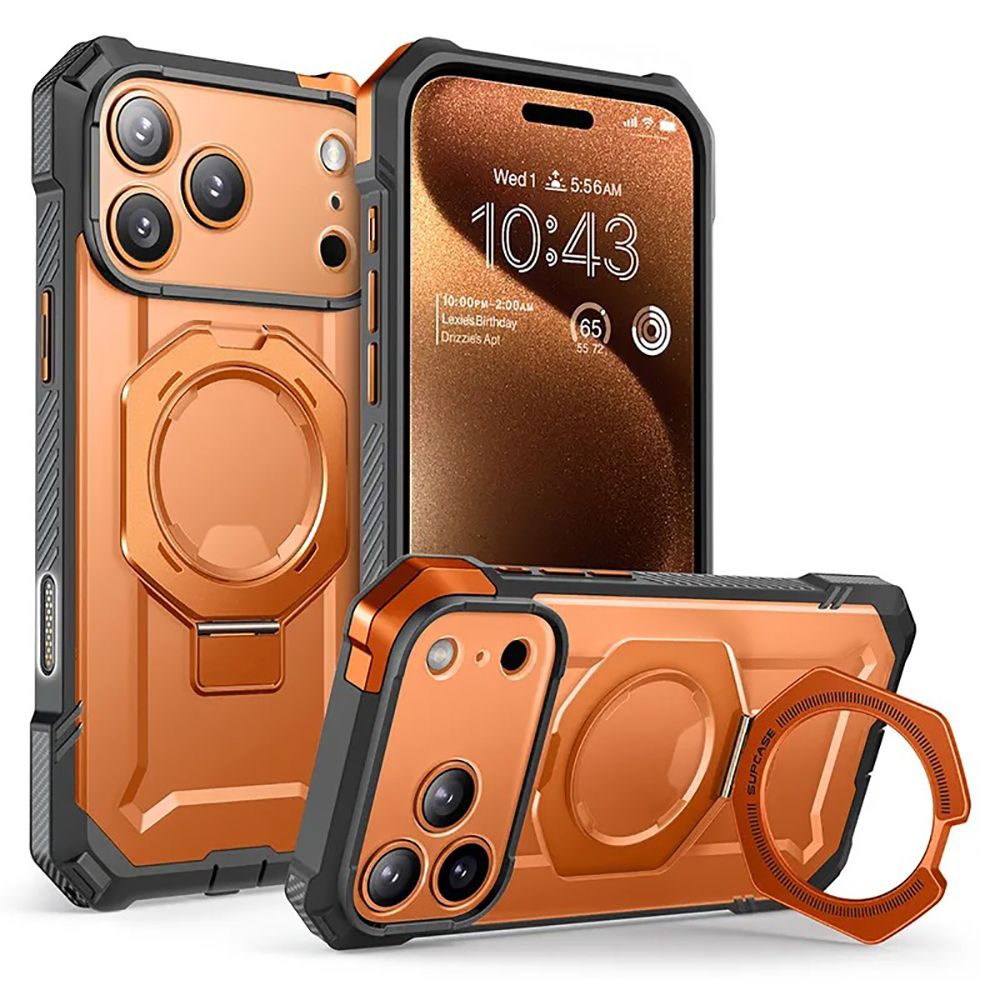 Supcase UB Grip Mag MagSafe Case til iPhone 17 Pro Max - orange-grå