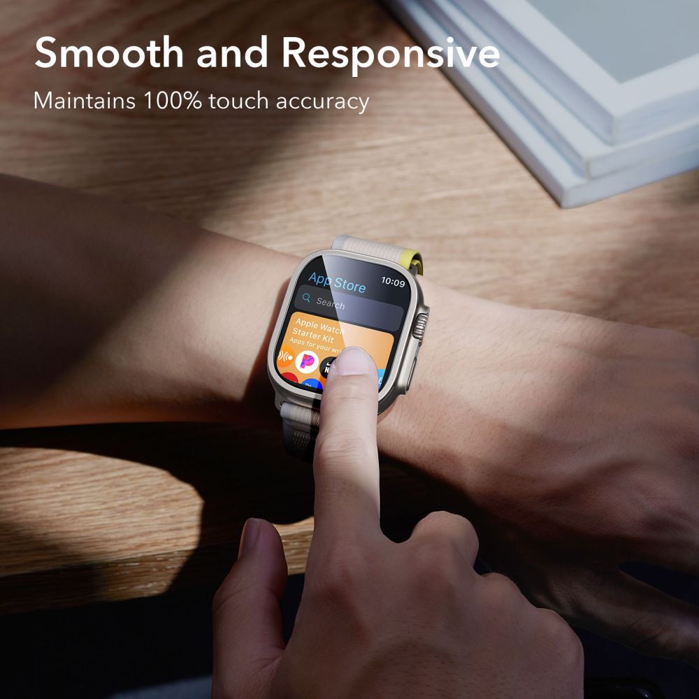 ESR Armorite 2-pakke hærdet glas til Apple Watch Ultra 49mm - Titanium