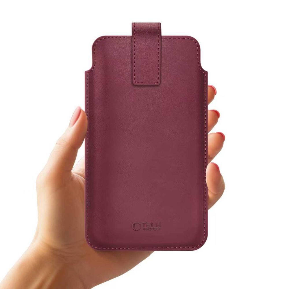 Tech-Protect SM65-kasse til 6.0-6.9" smartphones - burgundy