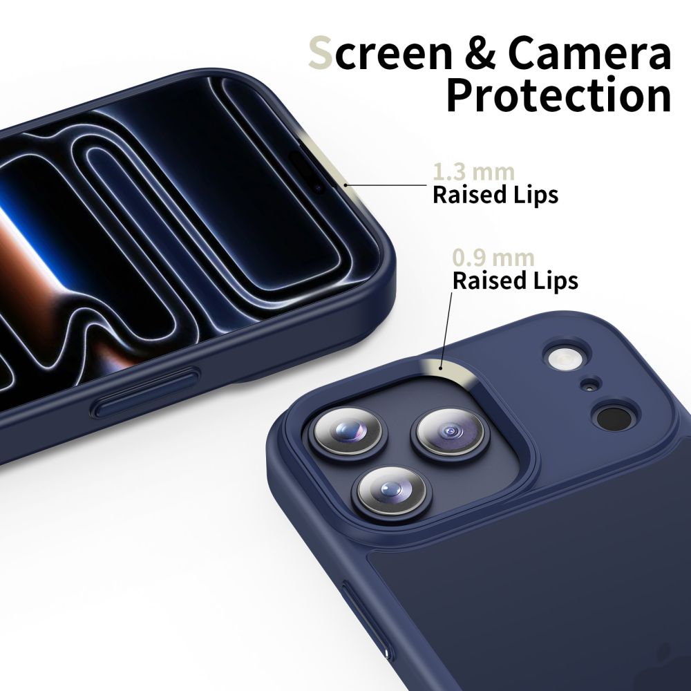 Tech-Protect MagMat Case til iPhone 17 Pro - Matte Navy Blue