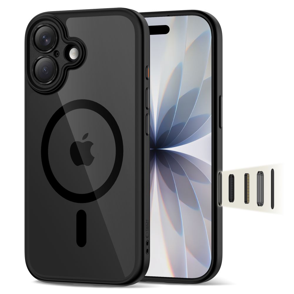 Tech-Protect Magpeak Magsafe CC Case til iPhone 17 - Clear Black