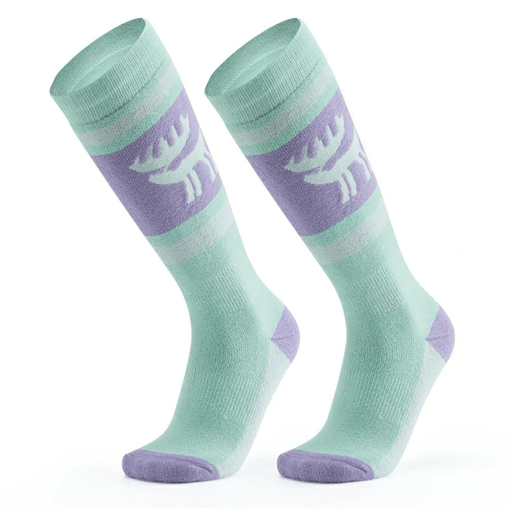 Qunature 037202 skisokker størrelse 43-48 (L/XL) - lilla-grønne