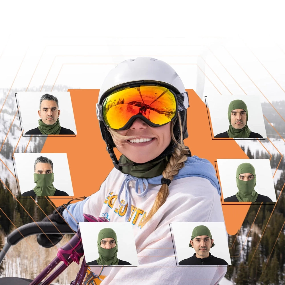 Qunature 13230023014 ski balaclava cykel motorcykel balaklava størrelse M - grøn
