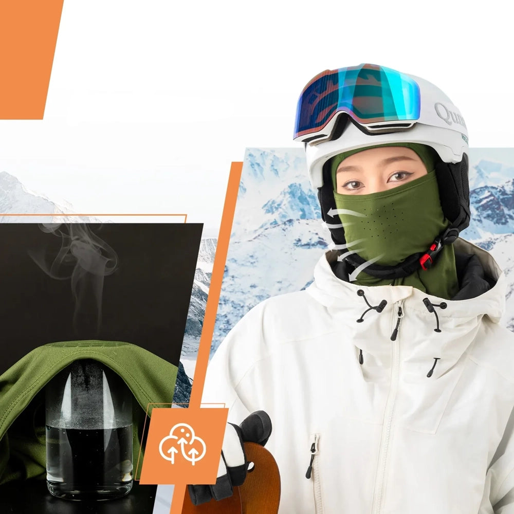 Qunature 13230023015 ski balaclava cykel motorcykel balaklava størrelse L - grøn