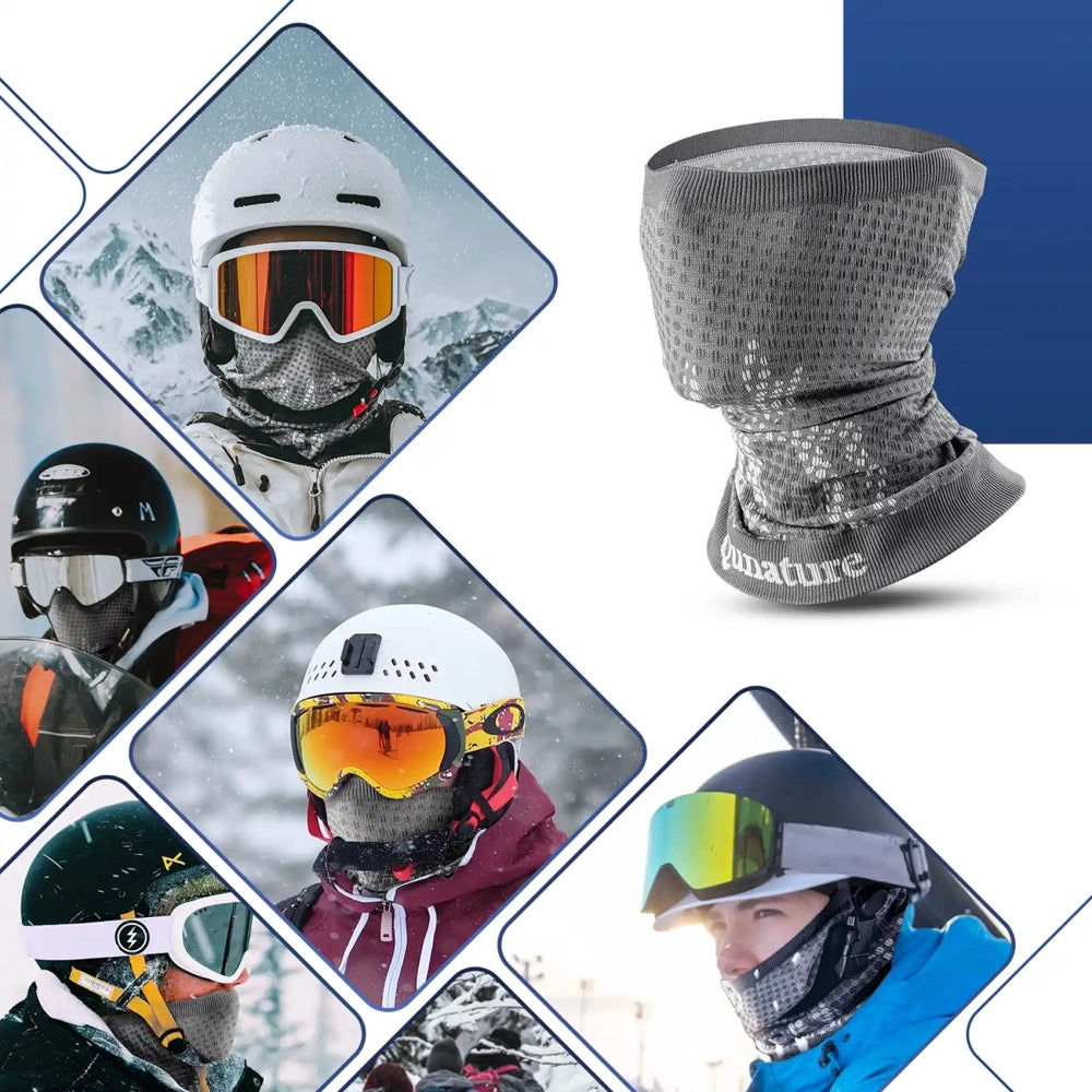 Qunature 11230014001 skisørklæde, sportsbandana, universel størrelse - grå