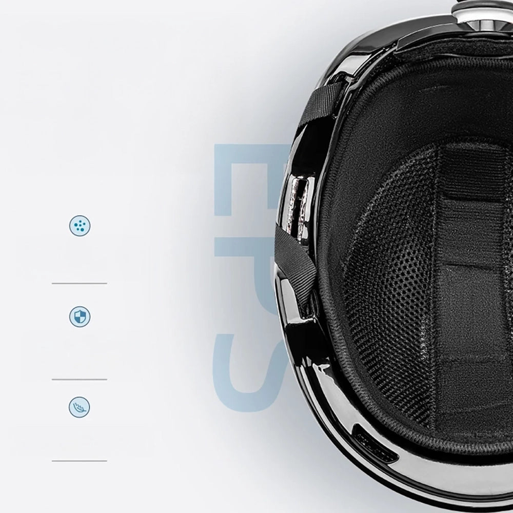 Qunature 10130003003 Skihjelm med øremasker til snowboard, størrelse L - sort