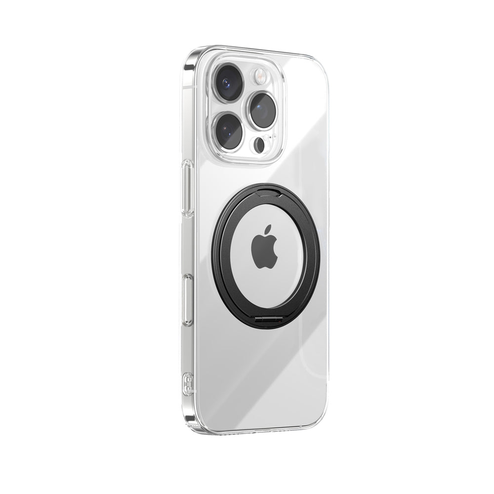 Joyroom JR-16JL6 iPhone 16 Pro Max Ultra-Thin MagSafe Kompatibel Case med 360° Ring Stand - sort