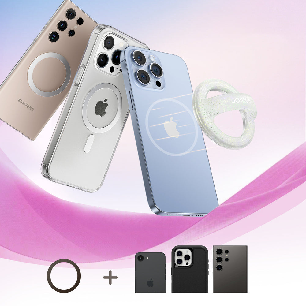 Joyroom JR-ZS500 Magnetisk Ring Kompatibel med MagSafe Holder - Hvid