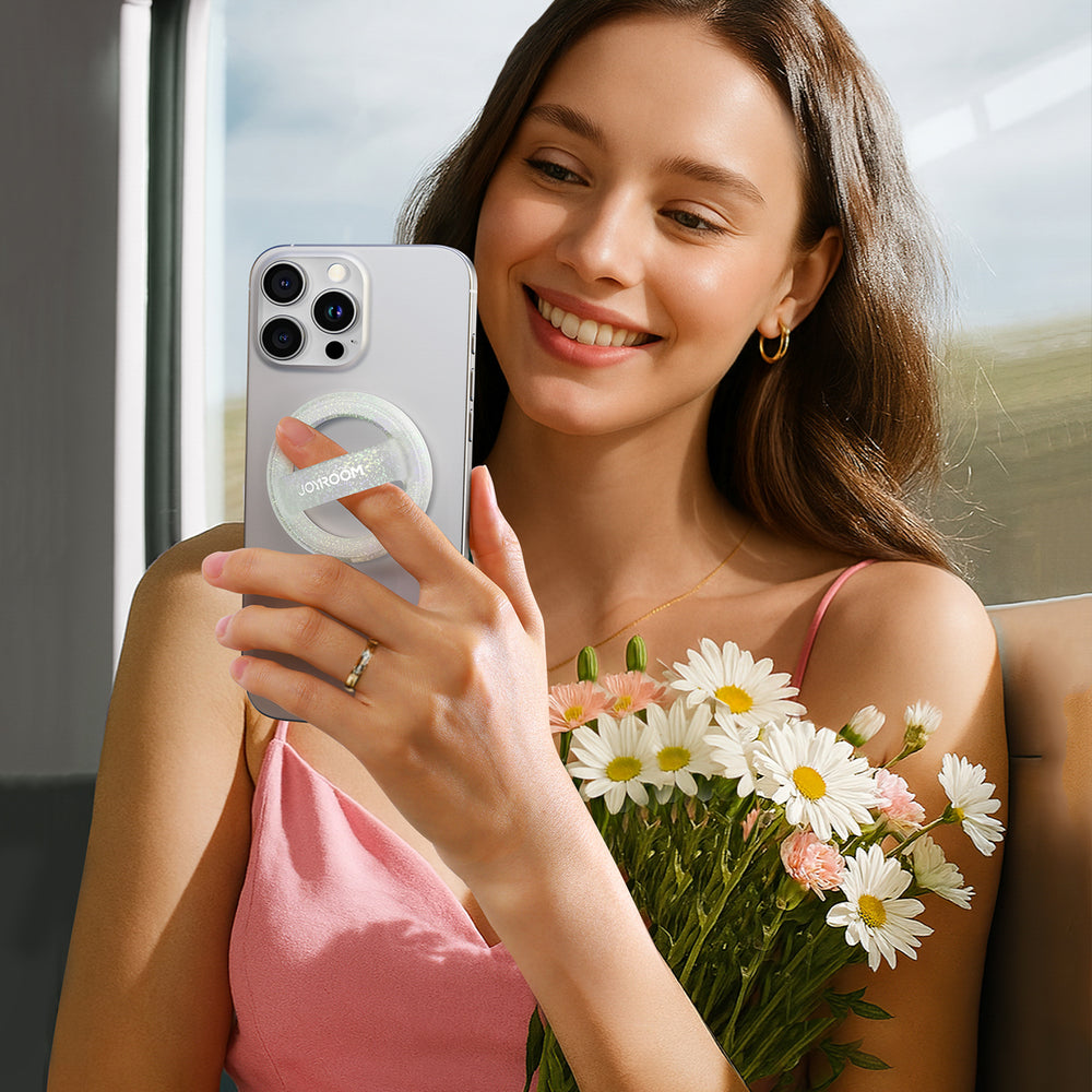 Joyroom JR-ZS500 Magnetisk Ring Kompatibel med MagSafe Holder - Hvid