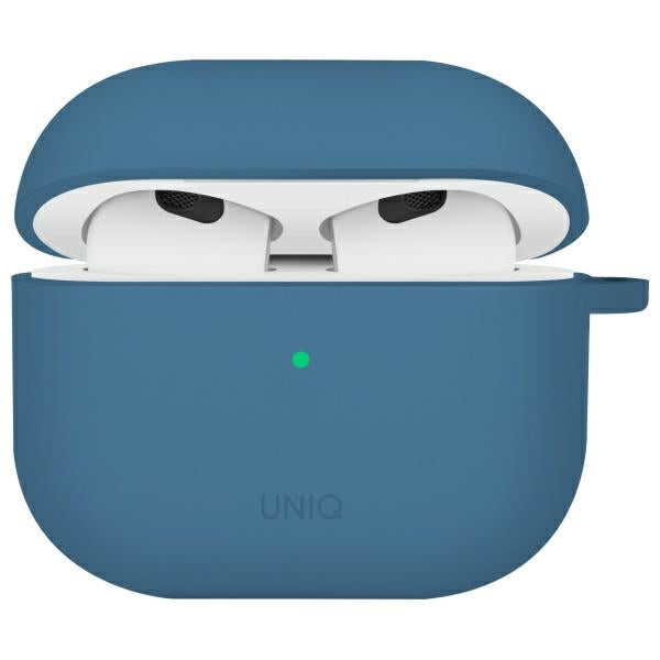 Uniq Nexo AirPods 4 + Ear Hooks Silicone-kasse - blå