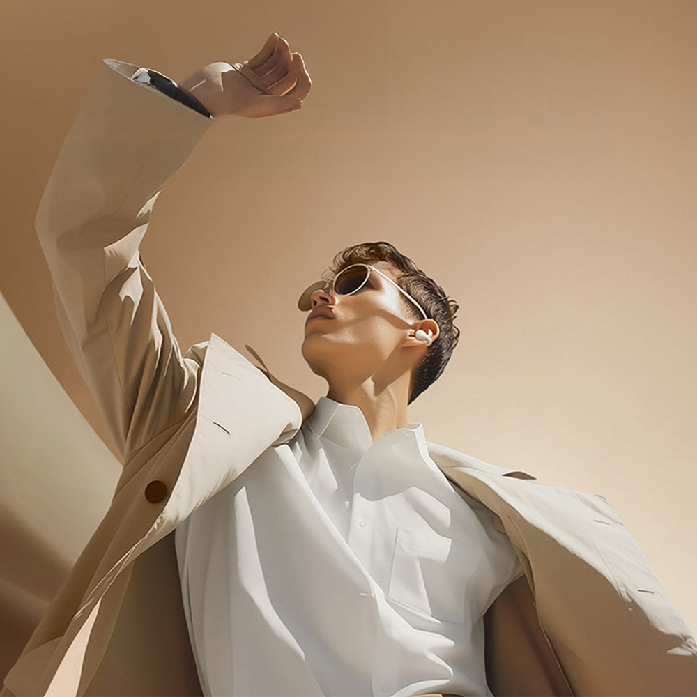 Baseus Bass 15 Clip OWS Trådløse hovedtelefoner med Baseus Simple USB-C 3A 30 cm kabel - sort