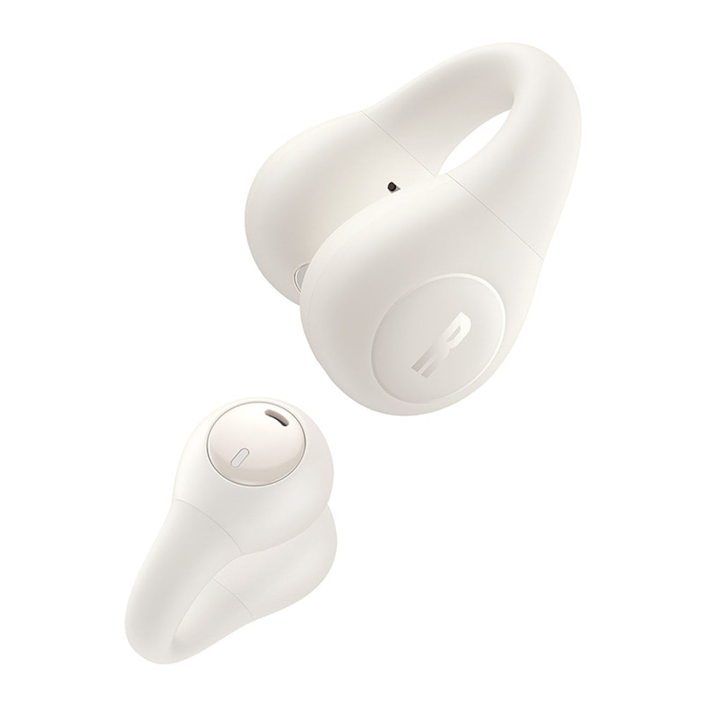 Baseus Bass 15 Clip OWS Wireless Headphones with Baseus Simple USB-C 3A 30cm Cable - White