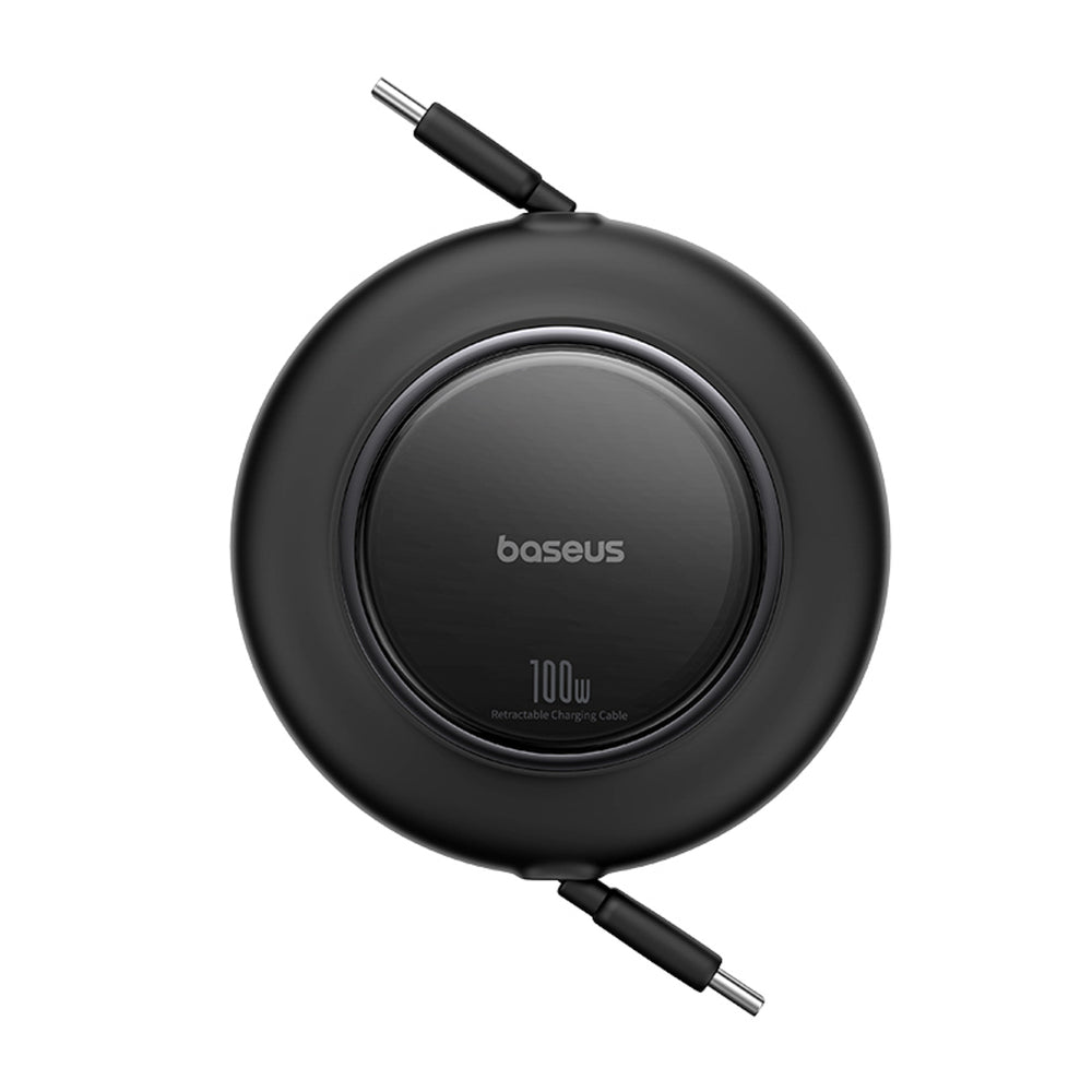 Baseus Free2Pull Mini 100W Retractable USB-C-kabel - USB-C 2m - sort