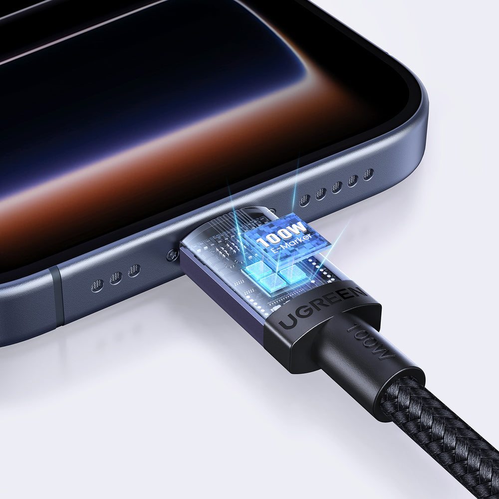 Ugreen USB-C til USB-C PD-kabel 100W 5A 2m - sort