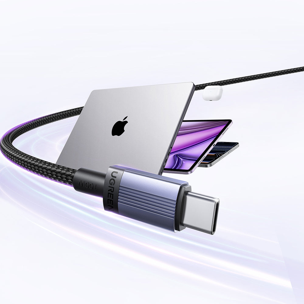 Ugreen USB-C til USB-C PD-kabel 100W 5A 2m - sort