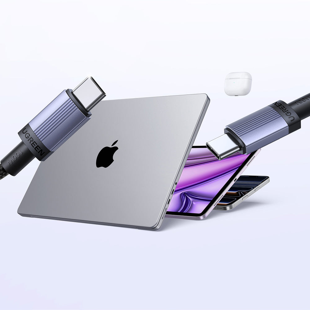 Ugreen USB-C til USB-C PD-kabel 100W 5A 2m - sort