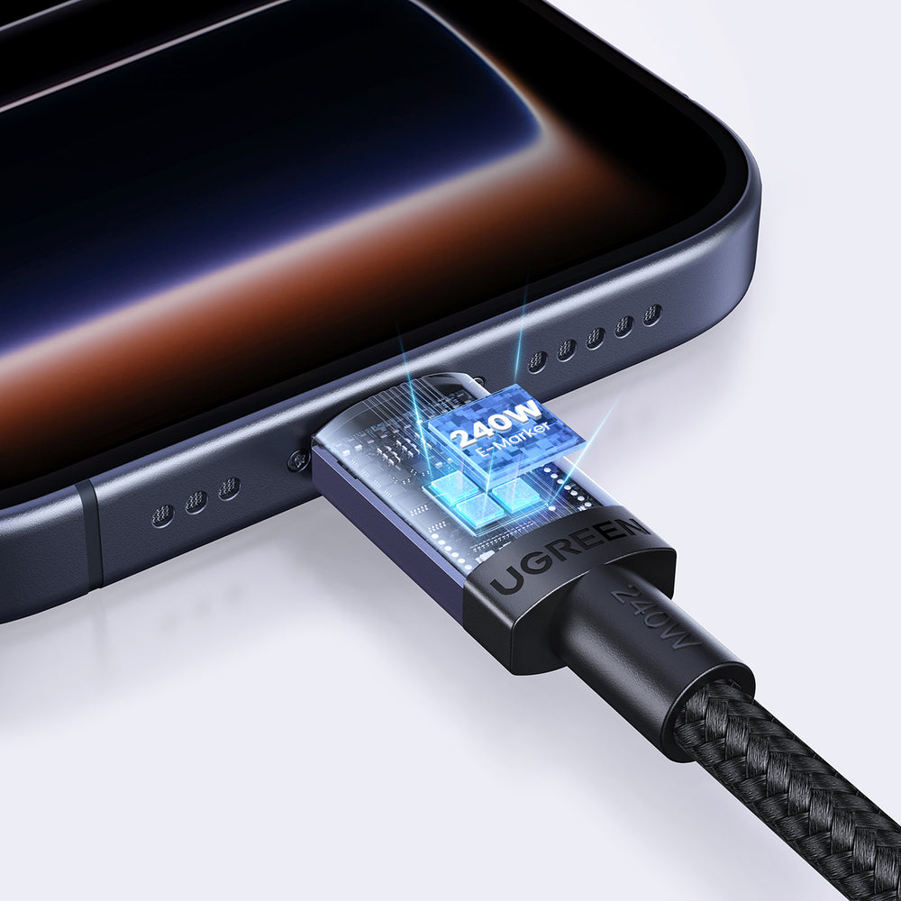 Ugreen USB-C til USB-C PD-kabel 240W 3m - sort
