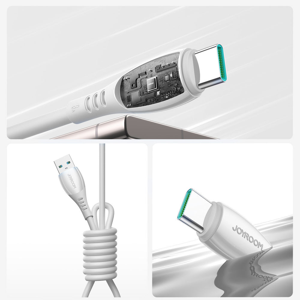 Joyroom S-A59 Vibrant Series 3A USB-A - USB-C cable 1.2m - white