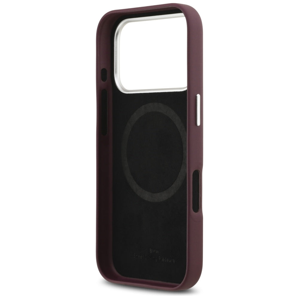 BMW Sign Full Wrapped Metal MagSafe Case til iPhone 17 Pro - Rød