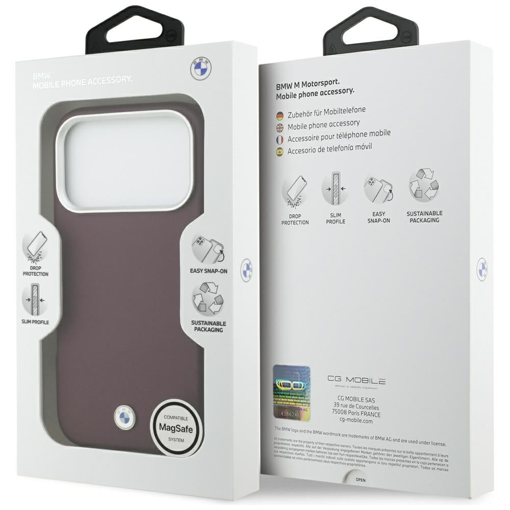 BMW Sign Full Wrapped Metal MagSafe Case til iPhone 17 Pro - Rød