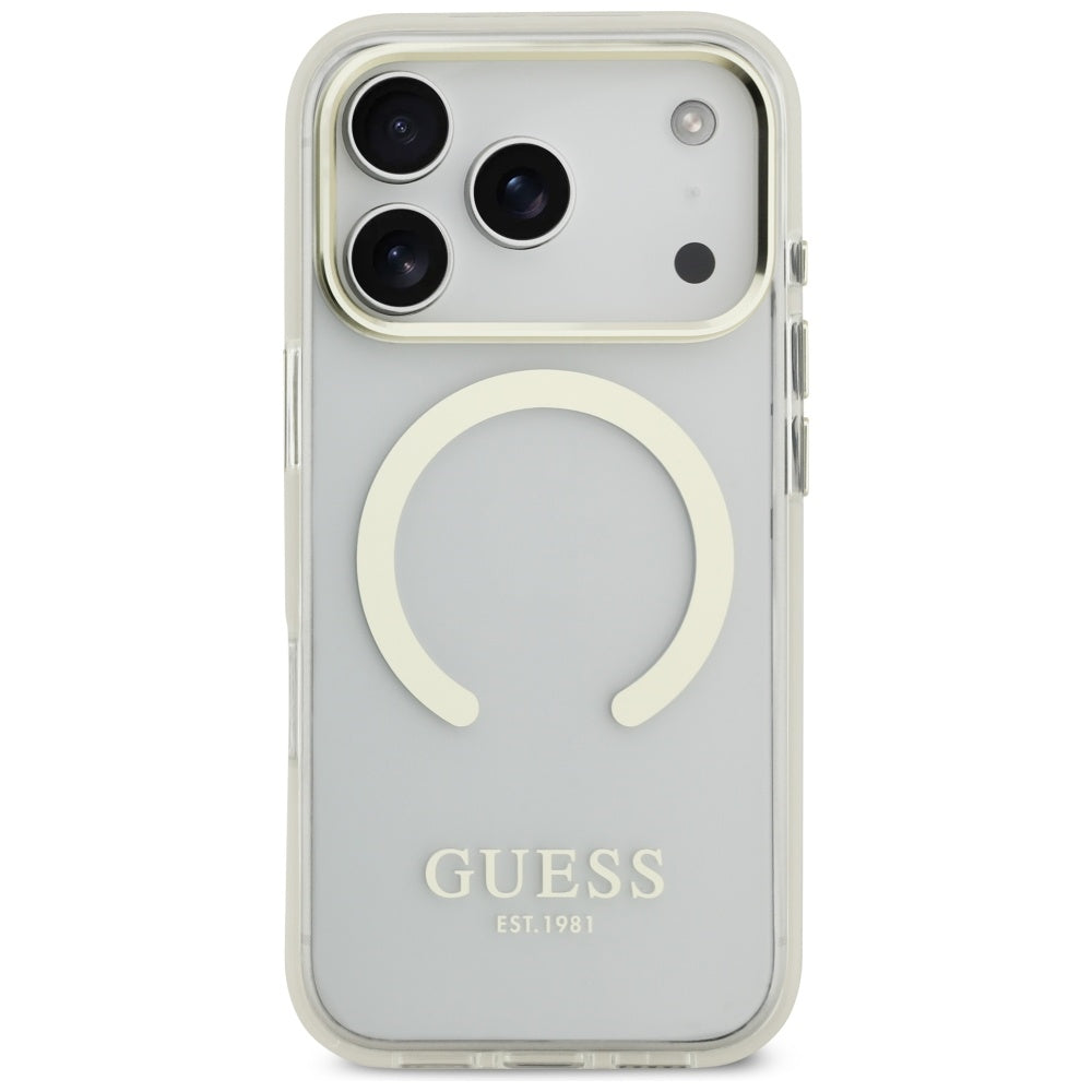 Guess Metal Outline MagSafe-hylster til iPhone 17 Pro - guld