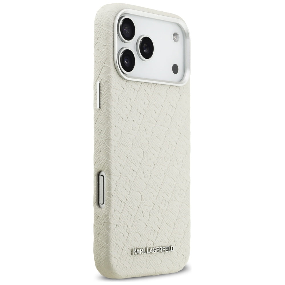 Karl Lagerfeld FW Stemplet Karl MagSafe Case til iPhone 17 Pro Max - Beige