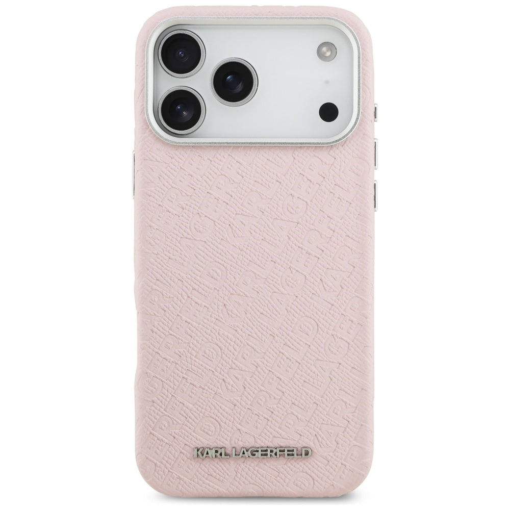 Karl Lagerfeld FW Stemplet Karl MagSafe Case til iPhone 17 Pro Max - Pink