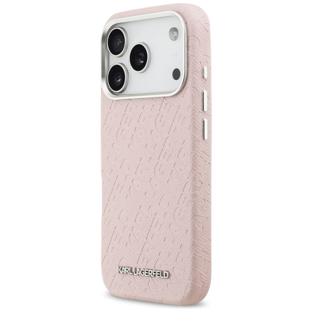 Karl Lagerfeld FW Stemplet Karl MagSafe Case til iPhone 17 Pro - Pink