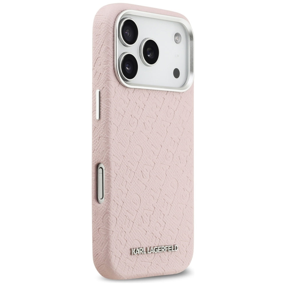 Karl Lagerfeld FW Stemplet Karl MagSafe Case til iPhone 17 Pro - Pink