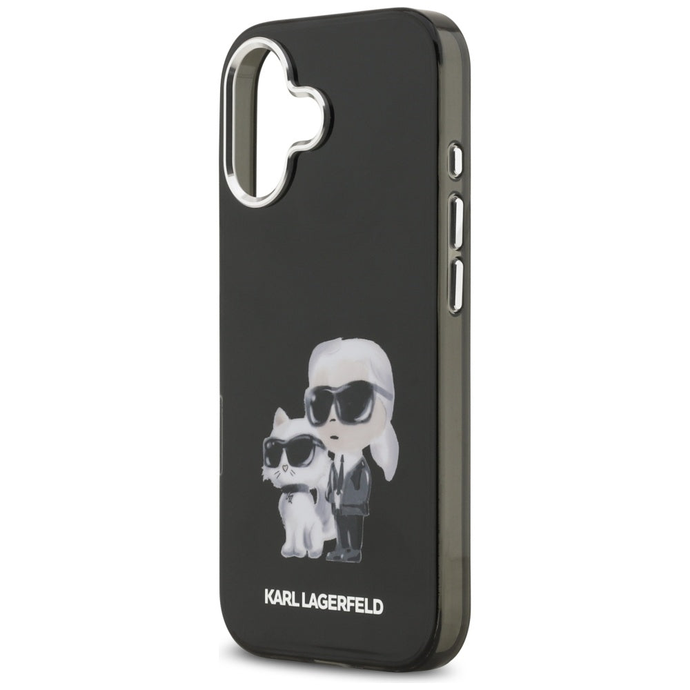 Karl Lagerfeld IML Aquarelle Karl & Choupette & Logo MagSafe Case til iPhone 17 - sort