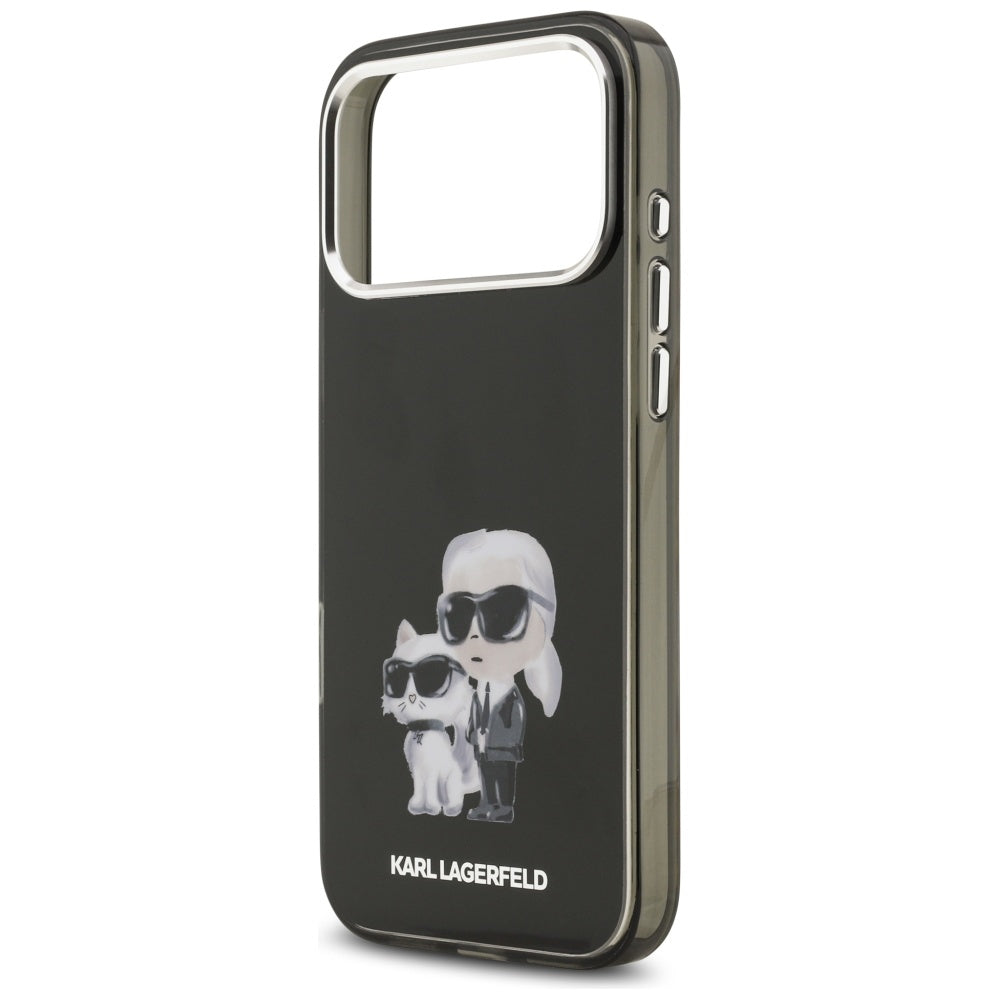 Karl Lagerfeld IML Aquarelle Karl & Choupette & Logo MagSafe Case til iPhone 17 Pro - sort