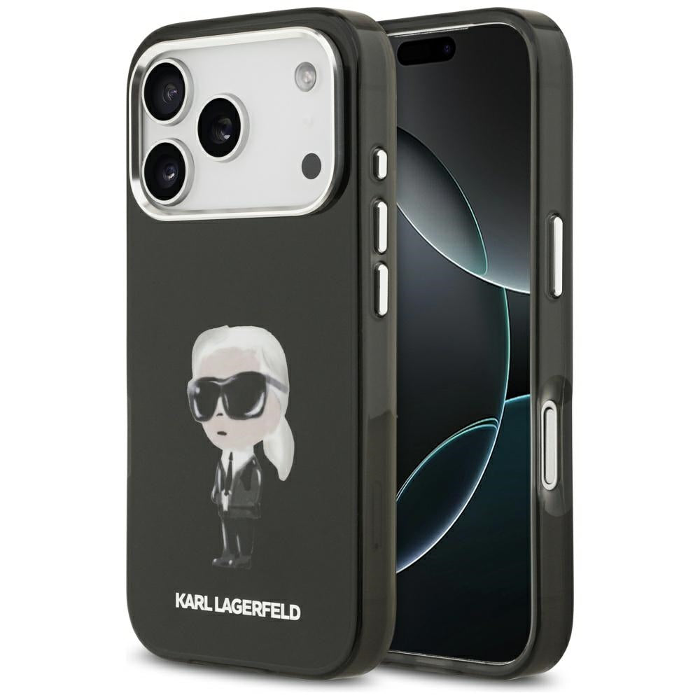 Karl Lagerfeld IML Aquarelle Karl & Logo MagSafe Case til iPhone 17 Pro - sort