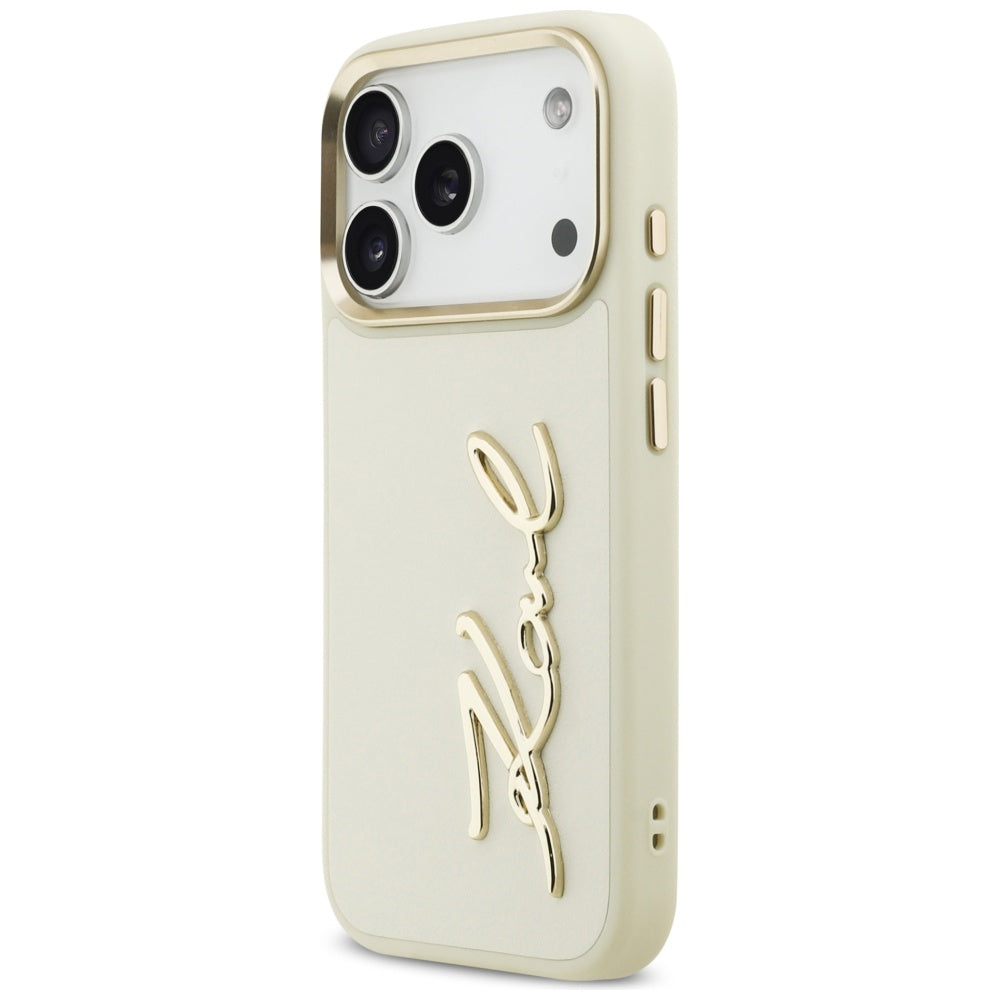 Karl Lagerfeld Karl Script Logo iPhone 17 Pro Case - Beige