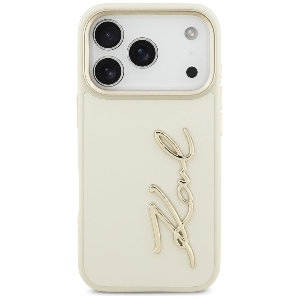 Karl Lagerfeld Karl Script Logo iPhone 17 Pro Case - Beige