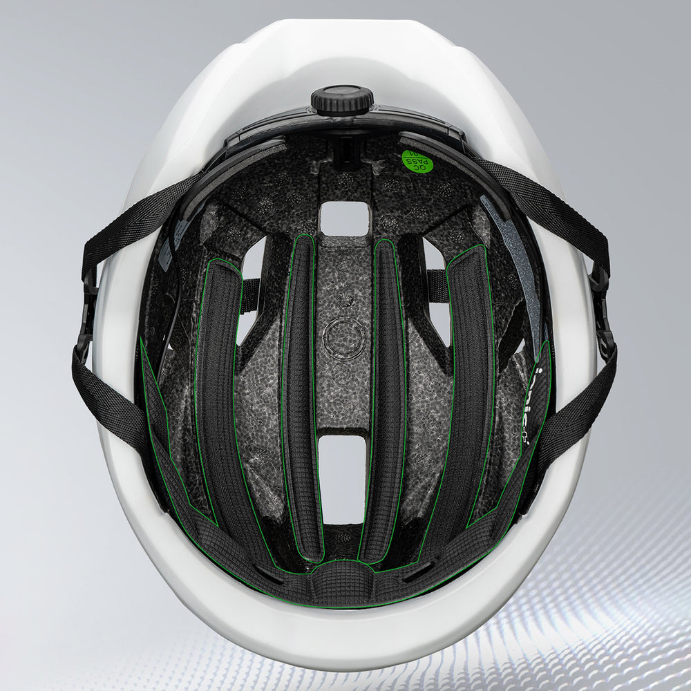 Rockbros LK-15 Carbon Fiber Bike Helmet 58-62cm - Lysgrå