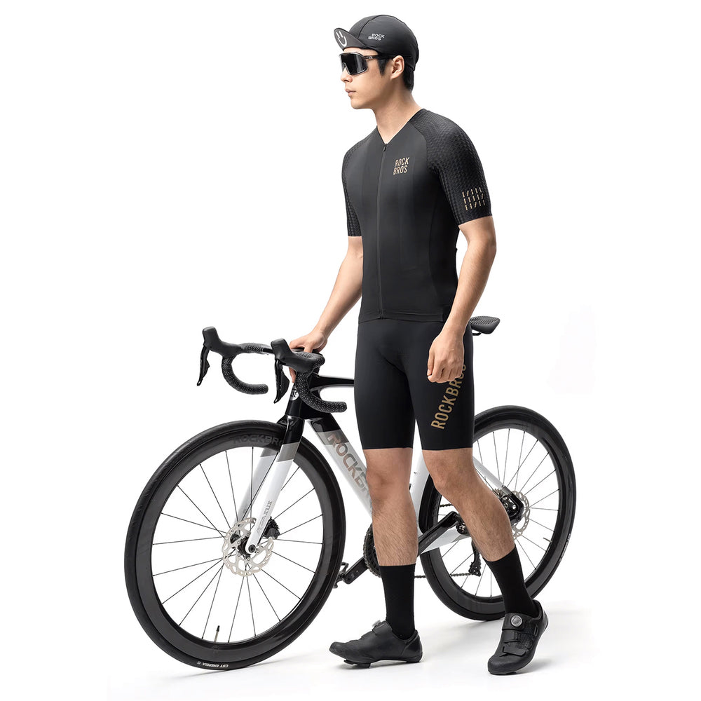 Rockbros YDDX011 Diamond Short Sleeve Cycling Jersey størrelse XS - sort