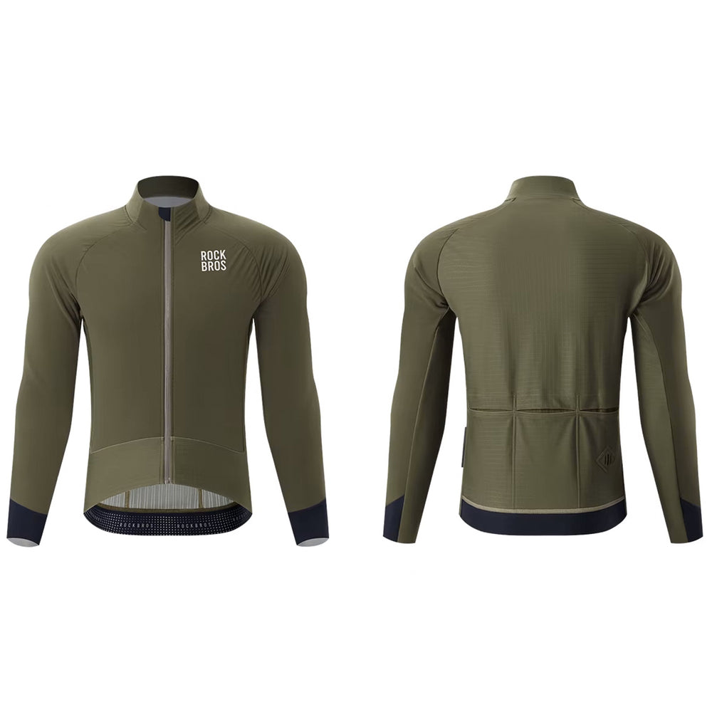 Rockbros YDWT014 Vinter Fleece Dobbeltlag cykeljakke størrelse L - Grøn