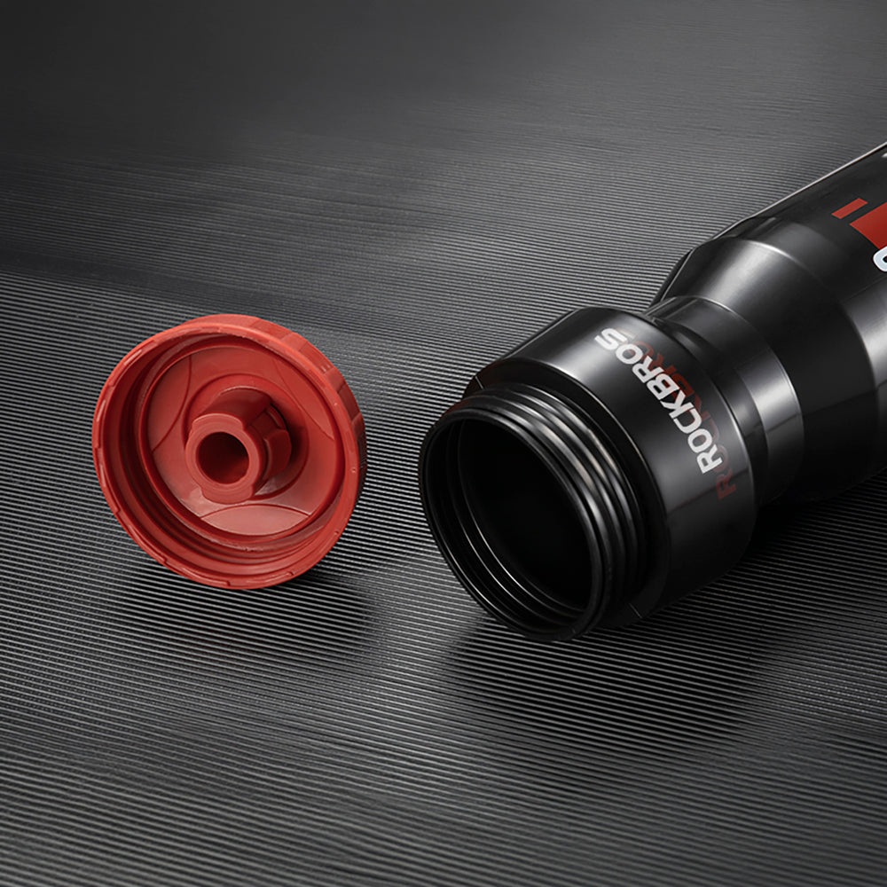 Rockbros 750 ml Bike Bottle - Transparent Black with Red Mouthpiece