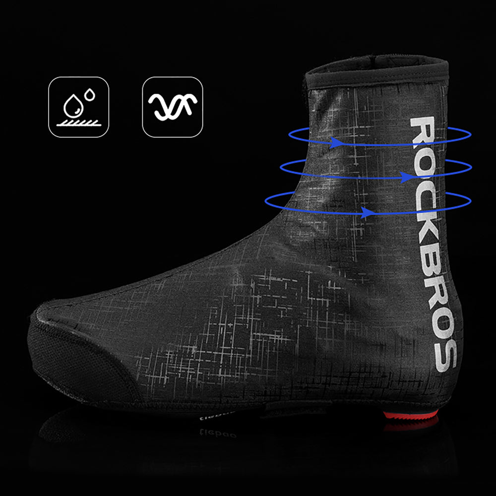 Rockbros LF1081 Windproof Waterproof Shoe Covers 42-46 cm - Black