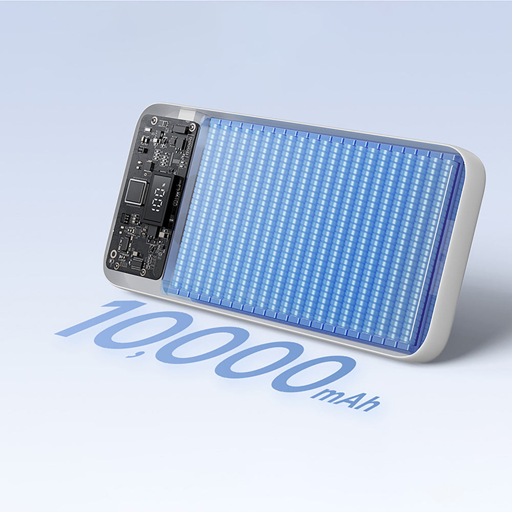 Baseus Lipow 10000mAh 22.5W Powerbank med to indbyggede kabler (med Baseus Simple USB-A - USB-C 3A 20cm kabel) - hvid