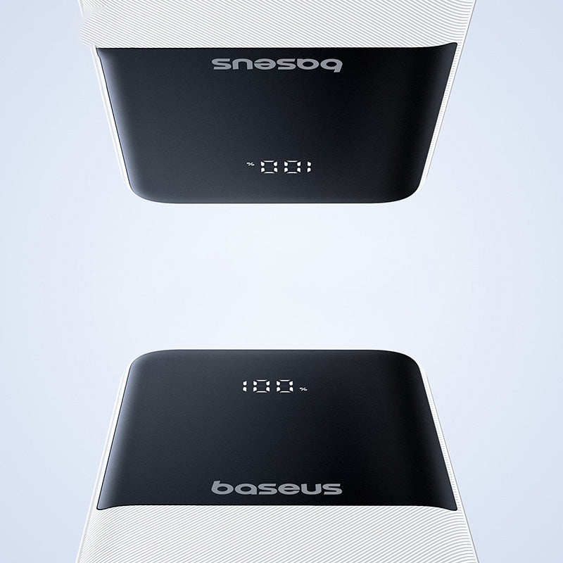 Baseus Lipow 10000mAh 22.5W Powerbank med to indbyggede kabler (med Baseus Simple USB-A - USB-C 3A 20cm kabel) - hvid