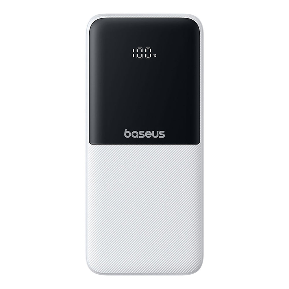 Baseus Lipow 10000mAh 22.5W Powerbank med to indbyggede kabler (med Baseus Simple USB-A - USB-C 3A 20cm kabel) - hvid