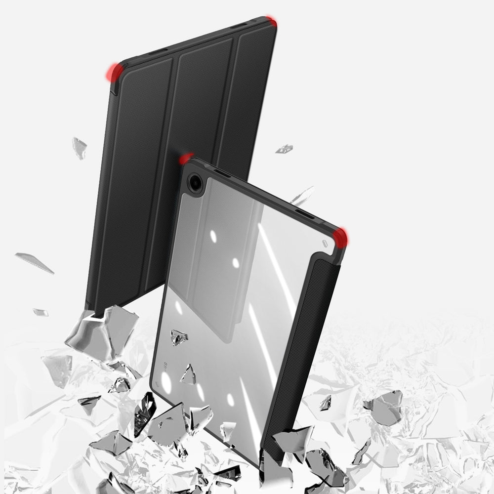 Dux Ducis Toby Armored Flip Case til Samsung Galaxy Tab A11 Plus/A9 Plus - sort