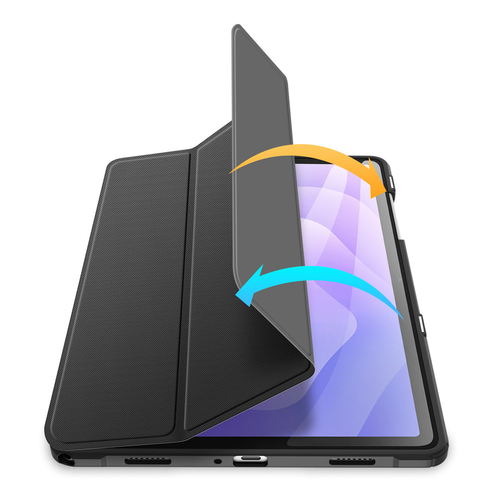 Dux Ducis Toby Armored Flip Case til Samsung Galaxy Tab A11 Plus/A9 Plus - sort
