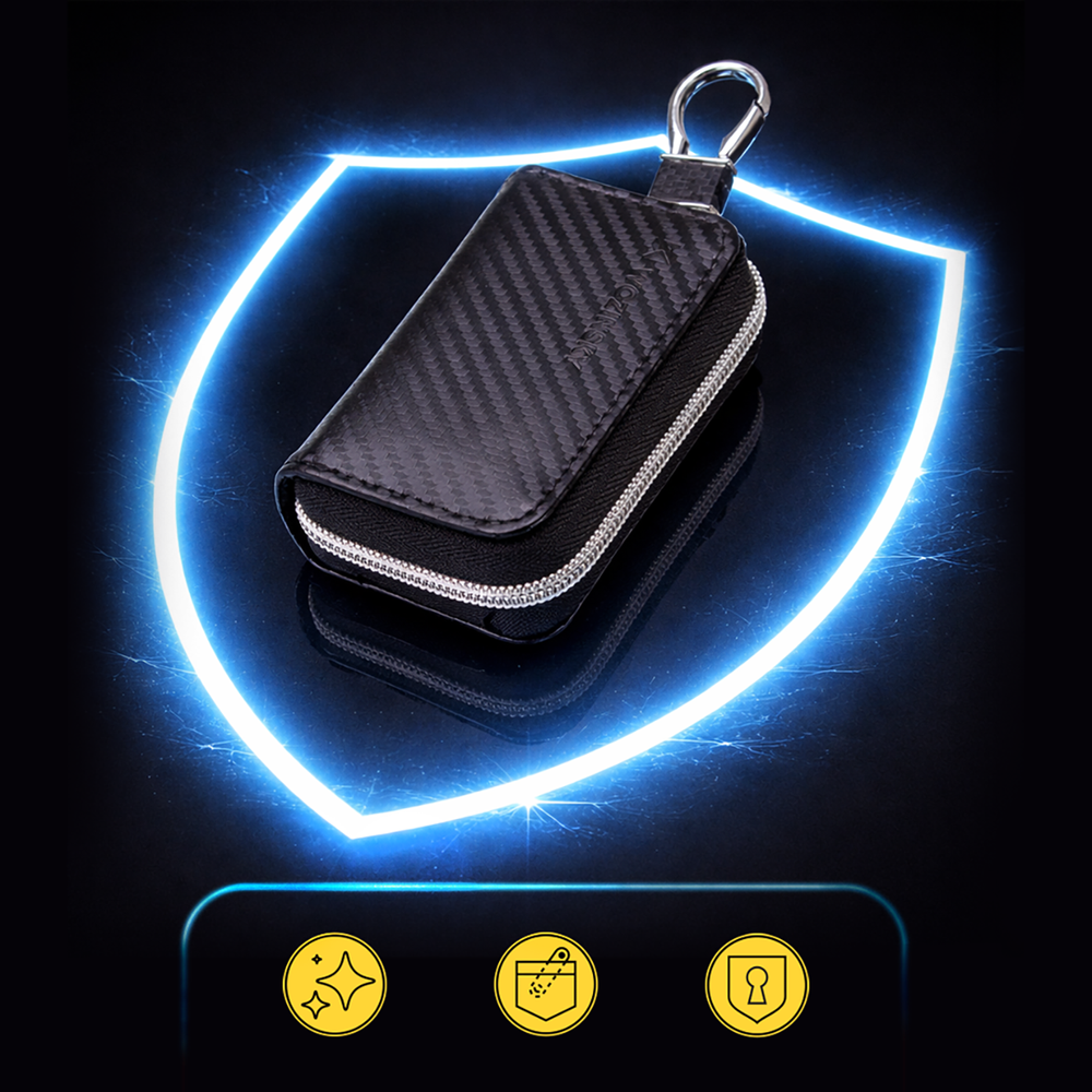 Wozinsky WBS-20 RFID Anti-Theft Car Key Case - Faraday Cage - sort
